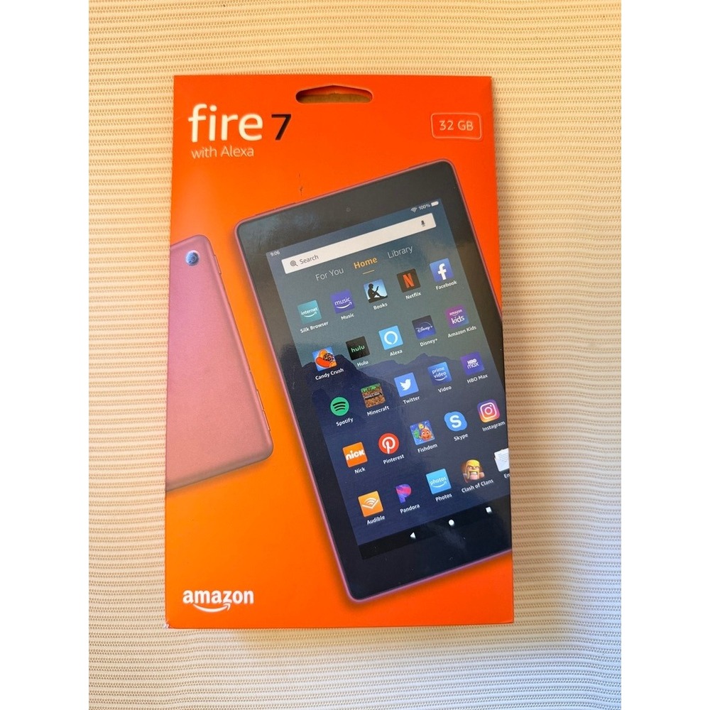 Amazon Fire 7 Tablet 9th Gen 32GB Plum Purple WiFi Alexa NEW Sealed Kids Family